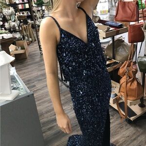 Sherri Hill Navy 52452